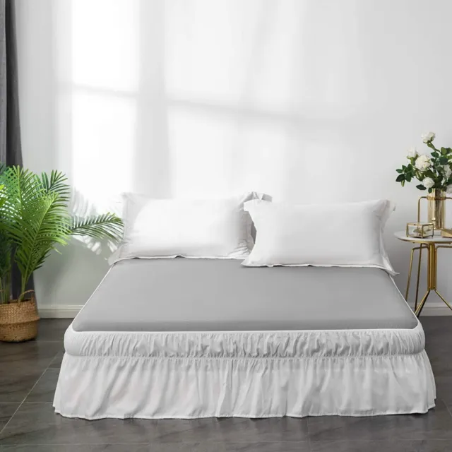 Falda cama con volantes AYASW 16 pulgadas doble blanca fácil de usar