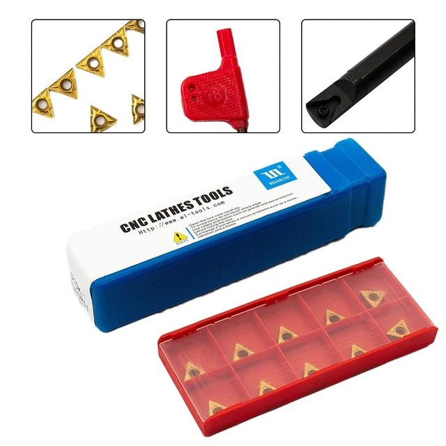 Lot De 12 Inserts & Porte-outils Tournage CCMT060204 - Pour Semi-finition & Finition - Durables, Précision, Facile à Remplacer - 2