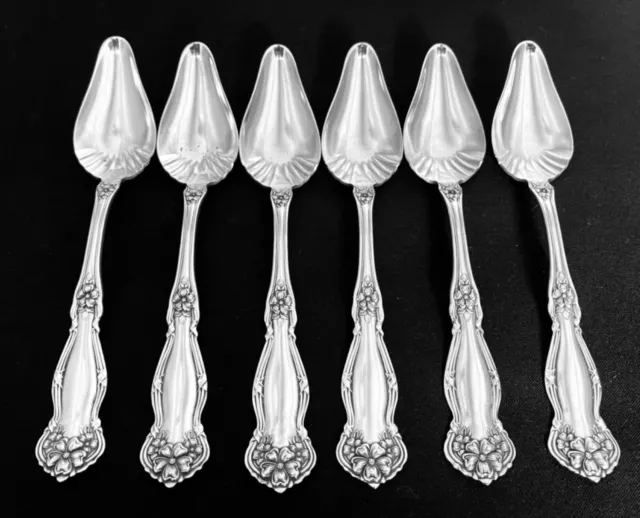 1908 Arbutus Wm Rogers International Set Of 6 Fruit Spoons
