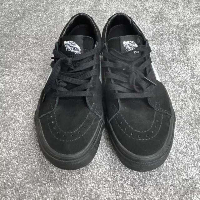 Vans Off The Wall SK-8 Low Black Sneaker Skate Shoes Men's 7.5 White on Black