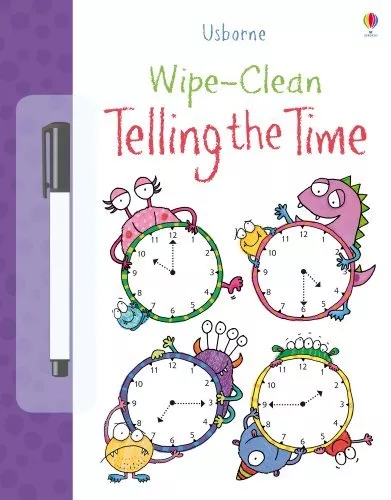 Wipe Clean Telling the Time (Usborne Wipe Clean Books)-Jessica Greenwell,Kimber