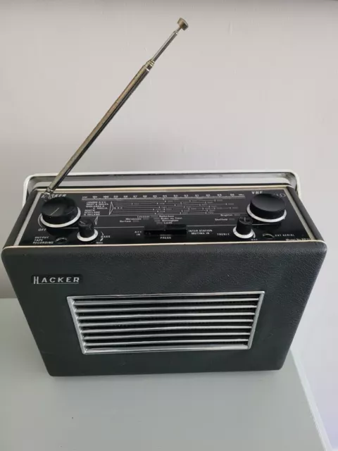 Vintage HACKER VHF HERALD RP37 VHF RADIO Full Working Order