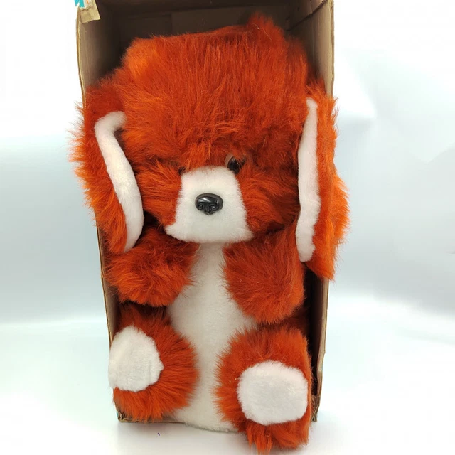 Ancienne PELUCHE CHIEN RANGE PYJAMA, Rembourrage PAILLE, années 60