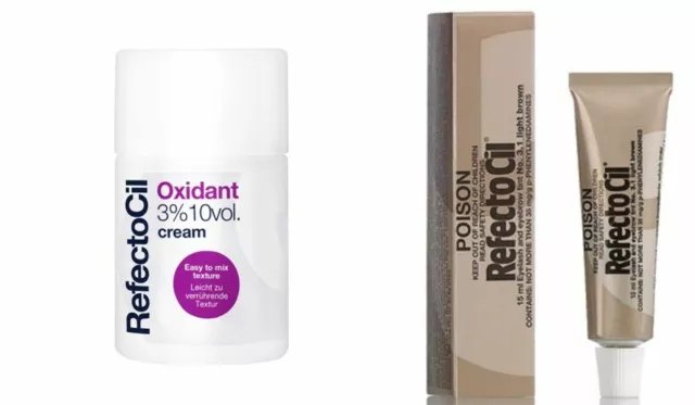 Refectocil Eyelash & Eyebrow tint- No.3.1 Light Brown15ml  + Oxidant 10vol cream