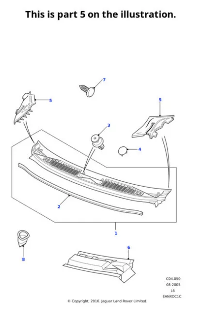 Land Rover Genuine Cover Front End Trim Bonnet Hinge Fits Freelander ECB100212