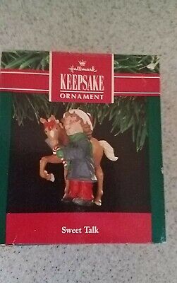1991 Hallmark Keepsake Christmas Ornament - "Sweet Talk" - Pony/Horse and Child