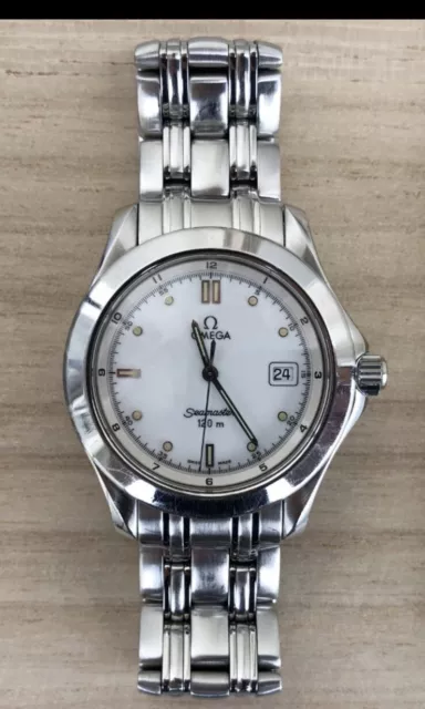 OMEGA SEAMASTER 2511.20 120M Swiss Quartz Date Steel Mens White