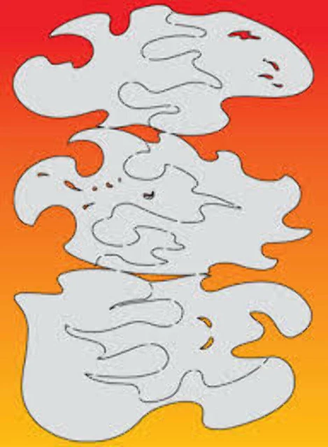 Iwata Mike Lavallee True Fire Mini Series Template Airbrush Stencil