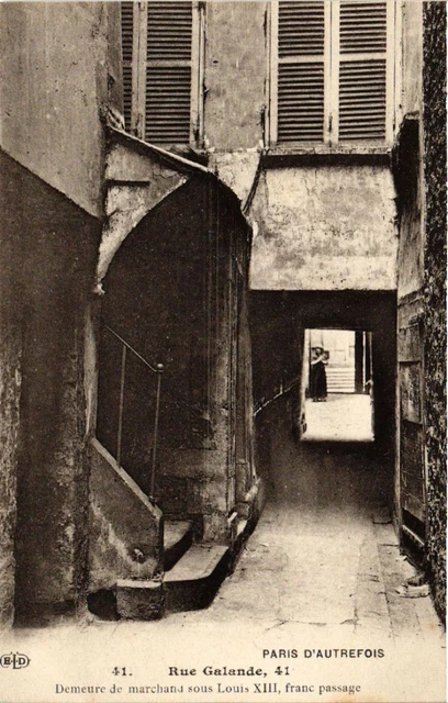 CPA PARIS 5e 41 Rue Galande. franc passage (535488)