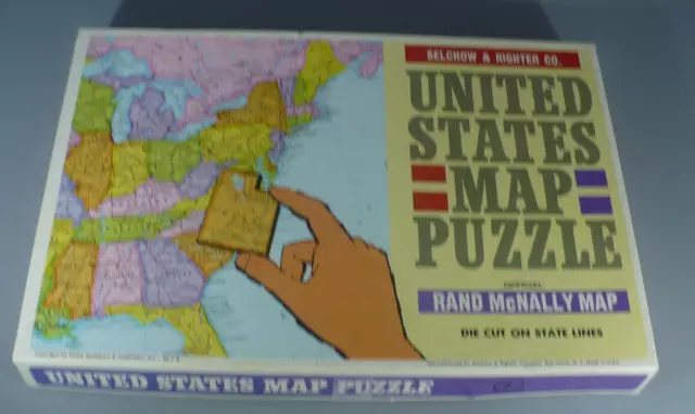 VINTAGE SELCHOW & Righter UNITED STATES MAP Puzzle # 519 Rand McNally