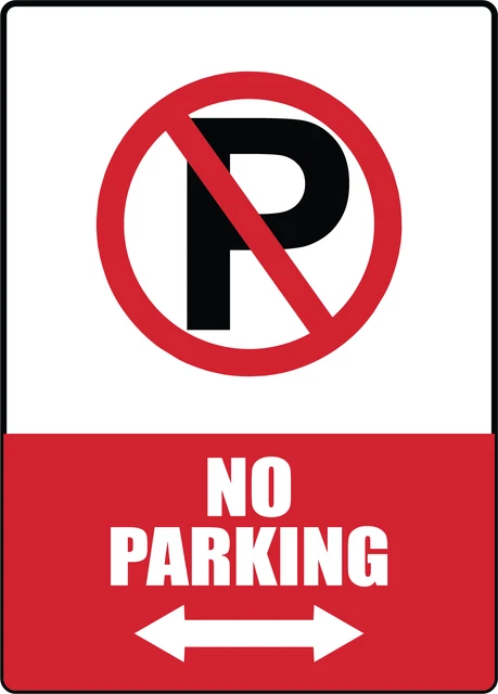 NO PARKING | Adhesive Vinyl Sign Decal