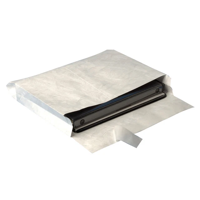 Tyvek Open-Side Envelope, Plain, 12"x16"x2", 100/CT, White