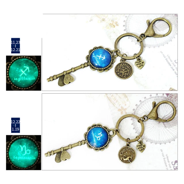 2 Pcs Pendant Keychain Hanging Keychains Pendant Metal Button 8