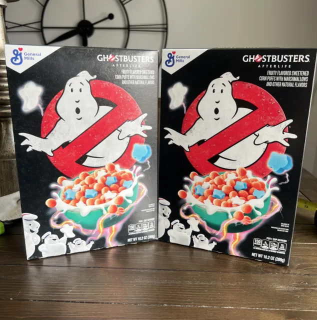 New Ghostbusters Afterlife Cereal General Mills Fruity Corn Puffs & Marshmallows