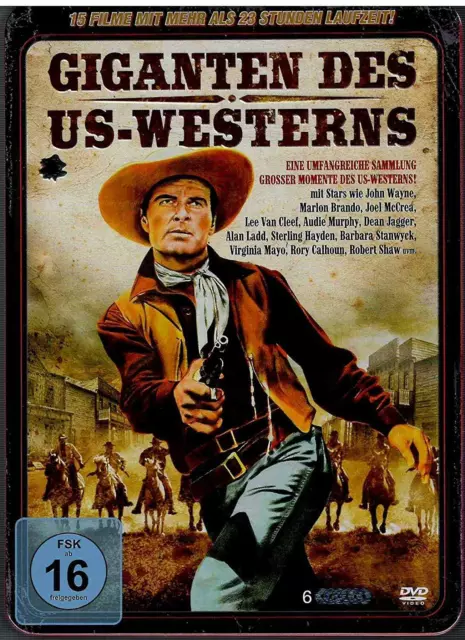 Giganten des US-Westerns - die Sammler - Metallbox mit 15 Western - Filmen ~ NEU