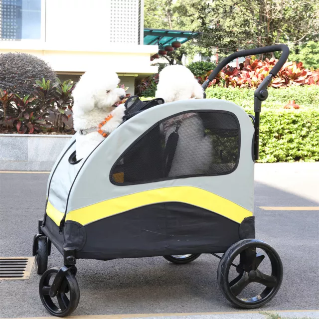 Carro para perro buggy para perro caja para perro bolsa de transporte plegable buggy jogger para 2 perros