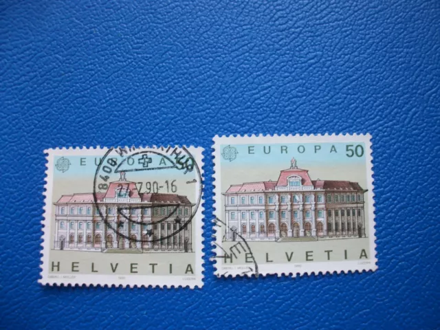 Schweiz, Helvetia, 1990, 2x Mi-Nr.: 1415, Europa, gestempelt