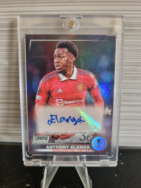 ANTHONY ELANGA Auto 2022-23 Topps Stadium Club Chrome Manchester United #CA-AE