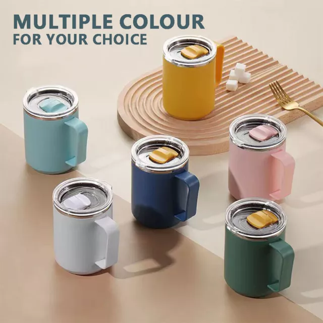 15oz Coffee Mug Double Wall Insulated Tumble Travel Stainless Steel Mug Cup Lid