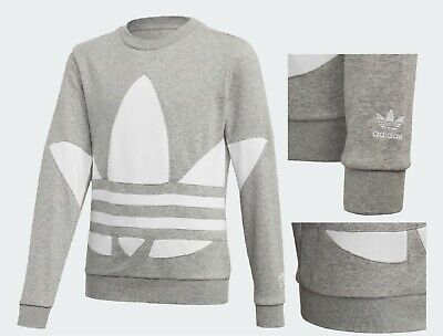 Adidas Originals Big Trefoil Crew Sweatshirt Junior Boys Girls Unisex 9-14 Years