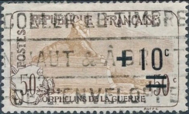 France #YT167 Used 1922 1922 War Orphans Relief Belfort Lion [B17 Mi149 SG393]