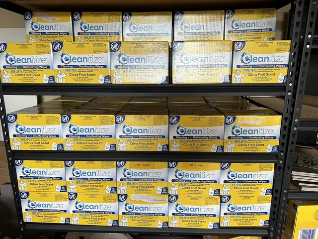 NEW CLEANITIZE CLEANING AND DISINFECTING WIPES 6 packs Per Box 72ct per pack