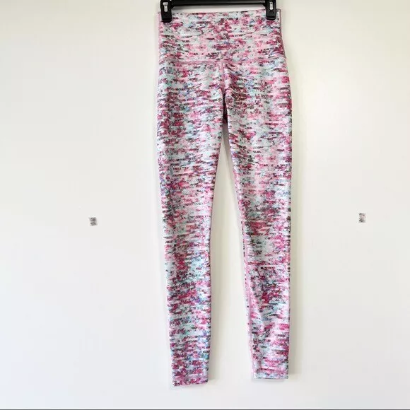 IVIVVA LULULEMON GIRLS pink print high waisted athletic leggings size: 14  £19.07 - PicClick UK