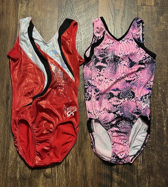 SIMONE BILES & Ali GK Elite Gymnastics Leotard Adult Small AS Lot Of 2