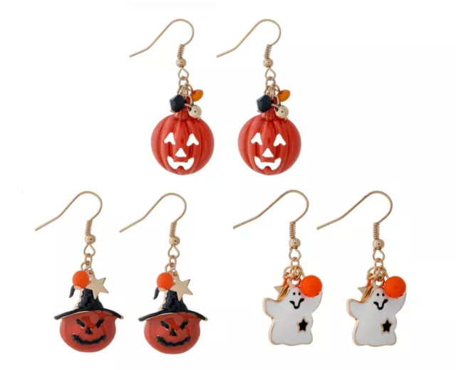 Halloween Dangle Earrings Ghost Pumpkin Witch Dangle Earrings