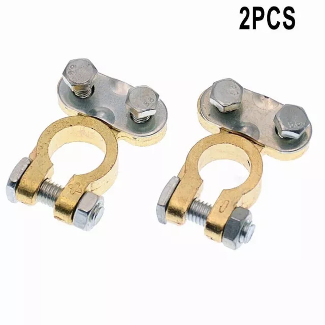 2pc 12V Battery Terminals Connectors Leisure Clamps Car Van Caravan Campervan