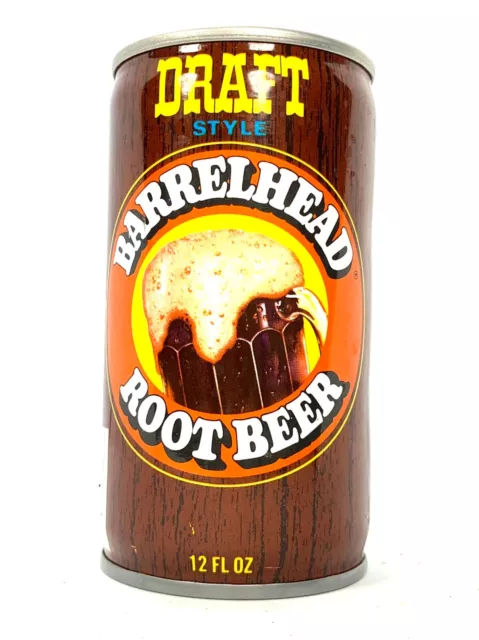DRAFT STYLE Barrelhead Root Beer Can    Steel Pull-Tab   EMPTY