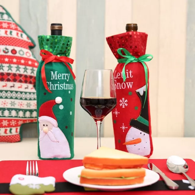 Santa Wine Bottle Cover Cloth Champagne Gifts Bags Xmas Wine Bag  Champagne