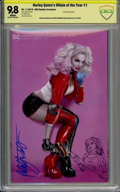 Harley Quinn's Villain of the Year 1 Natali Sanders Virgin Signed & Remarked 9.8