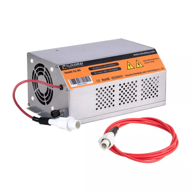 80W PSU CO2 Laser Power Supply Power Source for Engraver Cutter Machine HY-Es80