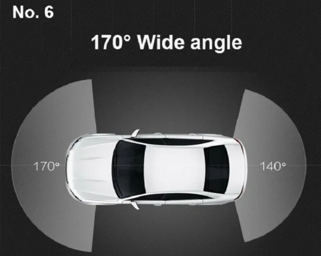 Dual Lens Dashcam Kamera HD——Auto 1080P Rückspiegel DVR Rückfahrkamera 170° 2