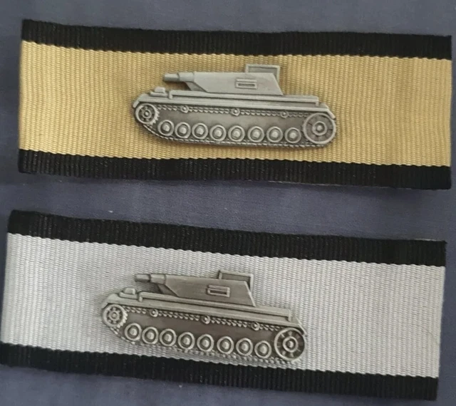 WW2 German Tank Destroyer Patches Gold and Silver (Reproduction). WW2 German Tank Destroyer Patches Gold and Silver (Reproduction).