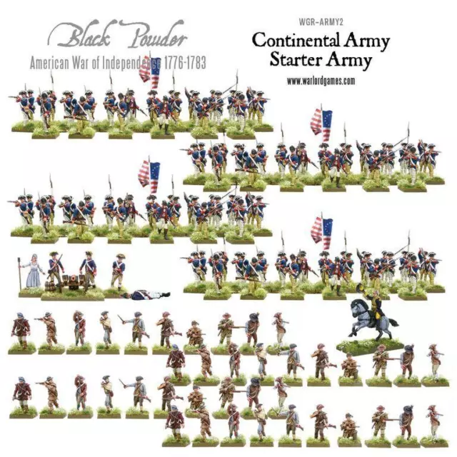 Black Powder - American War of Independence Continental Army starter set - New