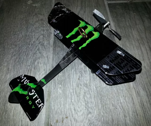 MONSTER ENERGY DRINK Airplane. Made from REAL cans