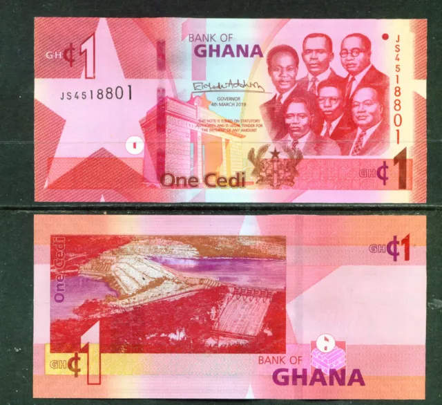 GHANA - 2019 1 Cedi UNC Banknote