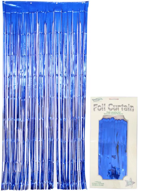 8ft Tinsel Fringe Foil Door Curtain Stage Photo Backdrop Birthday Party Decor