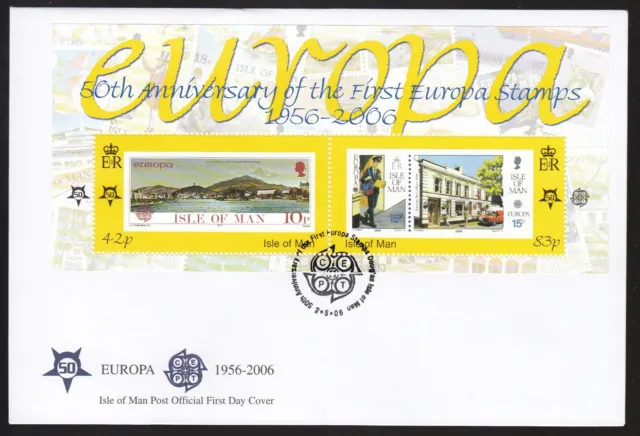 Isola di Man 2007 FDC 50° anniversario dei primi francobolli Europa