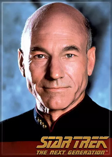 Star Trek: The Next Generation Captain Picard Portrait Magnet, NEW UNUSED