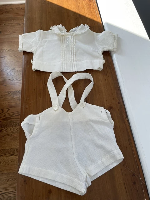 Vintage B. Altman Toddler  Sz 2 White Cotton Shorts And Gorgeous Detailed Top
