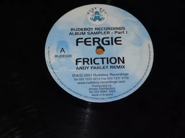 FERGIE - friction (Andy Farley remix) - 2001 UK 2-track 12" Vinyl single