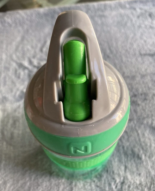 Nuby Thirsty Kids Flip-it Freestyle On The Go Water Bottle Hard Straw Easy Grip