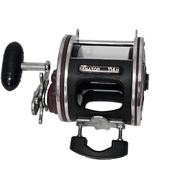 Moulinet Penn Senator 6/0 – Eau Salée, Bobine Large, Modèle 114HLW – Occasion (Japon, Robuste)