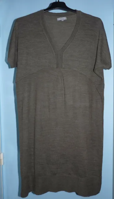 Pull Robe tunique manches courtes gris vert kaki femme TEX WOMAN taille XL - BE