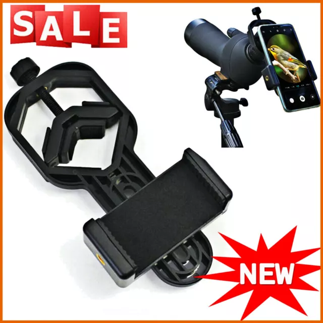 Portable Mobile Phone Clip Telescope Mount Holder Adapter Bracket For Binoculars