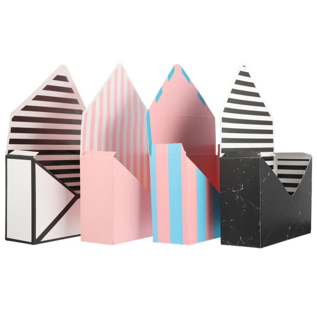 4 piezas caja de regalo de flores atasco de papel florista embalaje flores caja de regalo