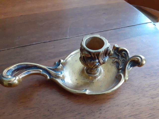 JOLI PETIT BOUGEOIR En BRONZE De POUPEE MAISON DE POUPEE JOUET ANCIEN Vitrine 117613